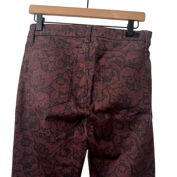 Paige Morris & Co. High Rise Lou Lou Flare Jean In Cherrywood Multi Size 29 - Picture 6 of 16
